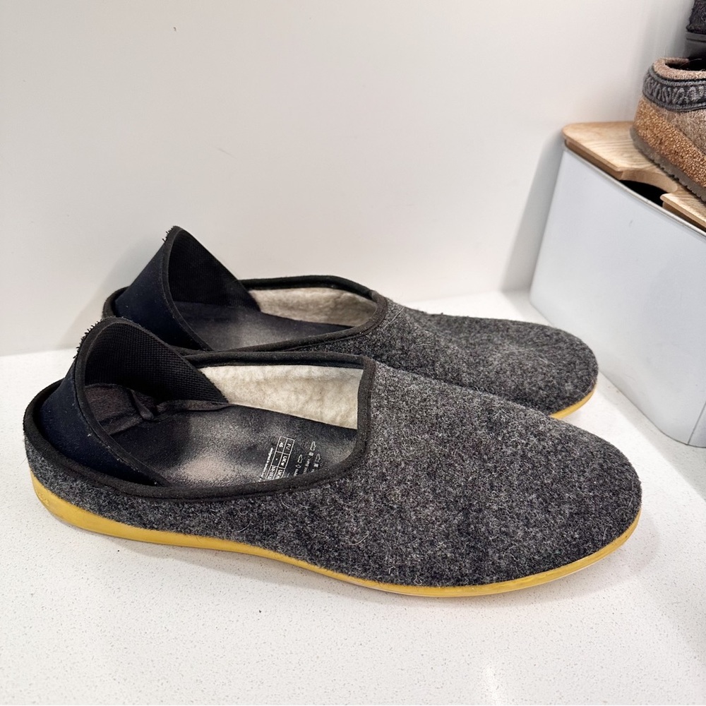 Mahabis Classic 2 Gray Wool Slipper Shoes Men’s sz 11